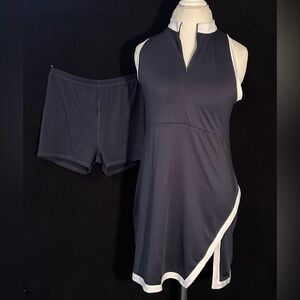 NWOT Kyodan Ladies Golf Dress Set•2 piece•Navy w/White Trim-Size L